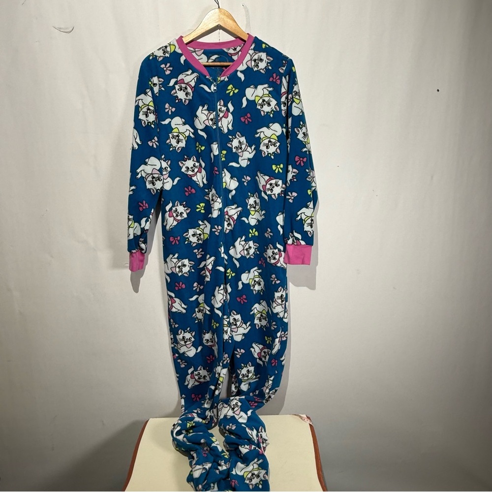 Disney Aristocats Marie footed fleece onesie pajamas junior large